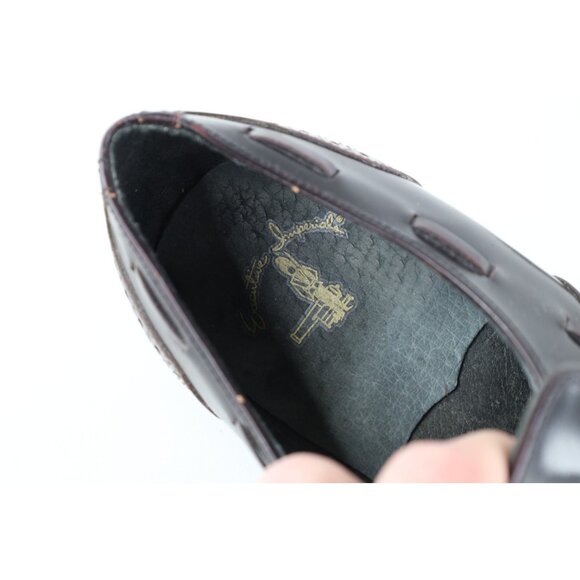 Vtg 70s Streetwear Mens 9.5 3E Leather Wingtips Tassel Loafers Oxblood Red USA main image 9